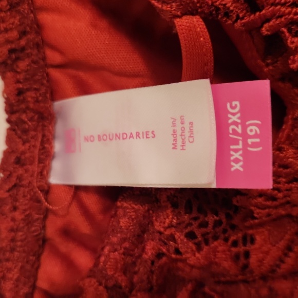 Beautiful rust lace cami, No Bpundaries, like new - Picture 4 of 4